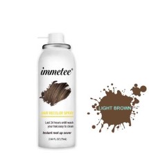 Immetee Hair Recolor Spray Instant Root Up Cover Light Brown 75ml